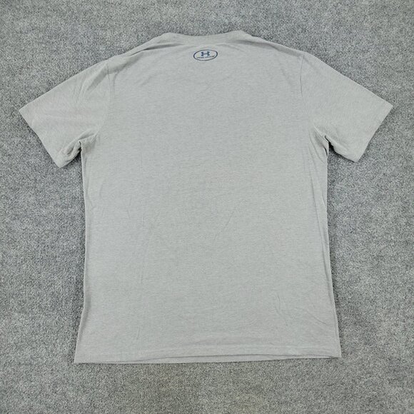 Under Armour Shirt Men's Large Gray Graphic Tee Short Sleeve Logo HeatGear Loose - Picture 7 of 12